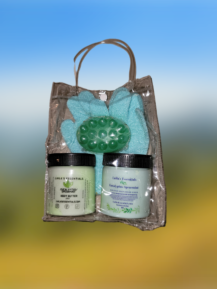 Eucalyptus & Spearment Gift Bag Set